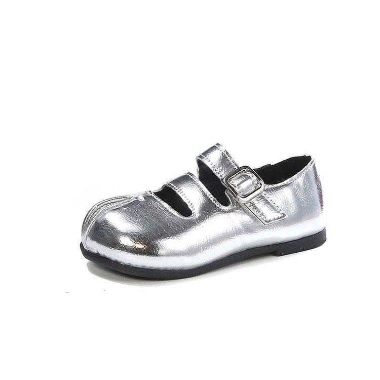 

Маленькие кожаные туфли для девочек 2025 новая весна детские туфли принцессы мягкая подошва серебристые туфли для маленькой девочки весенне-осенние балетки 33 серебряный
