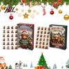 Regali di Scambio per la Classe 2026 Calendario dell'Avvento di Natale Mucca Scozzese, Set di Ornamenti Conto alla Rovescia Acrilici a 24 Giorni con Scatola della Vigilia Mini Figure, Albero