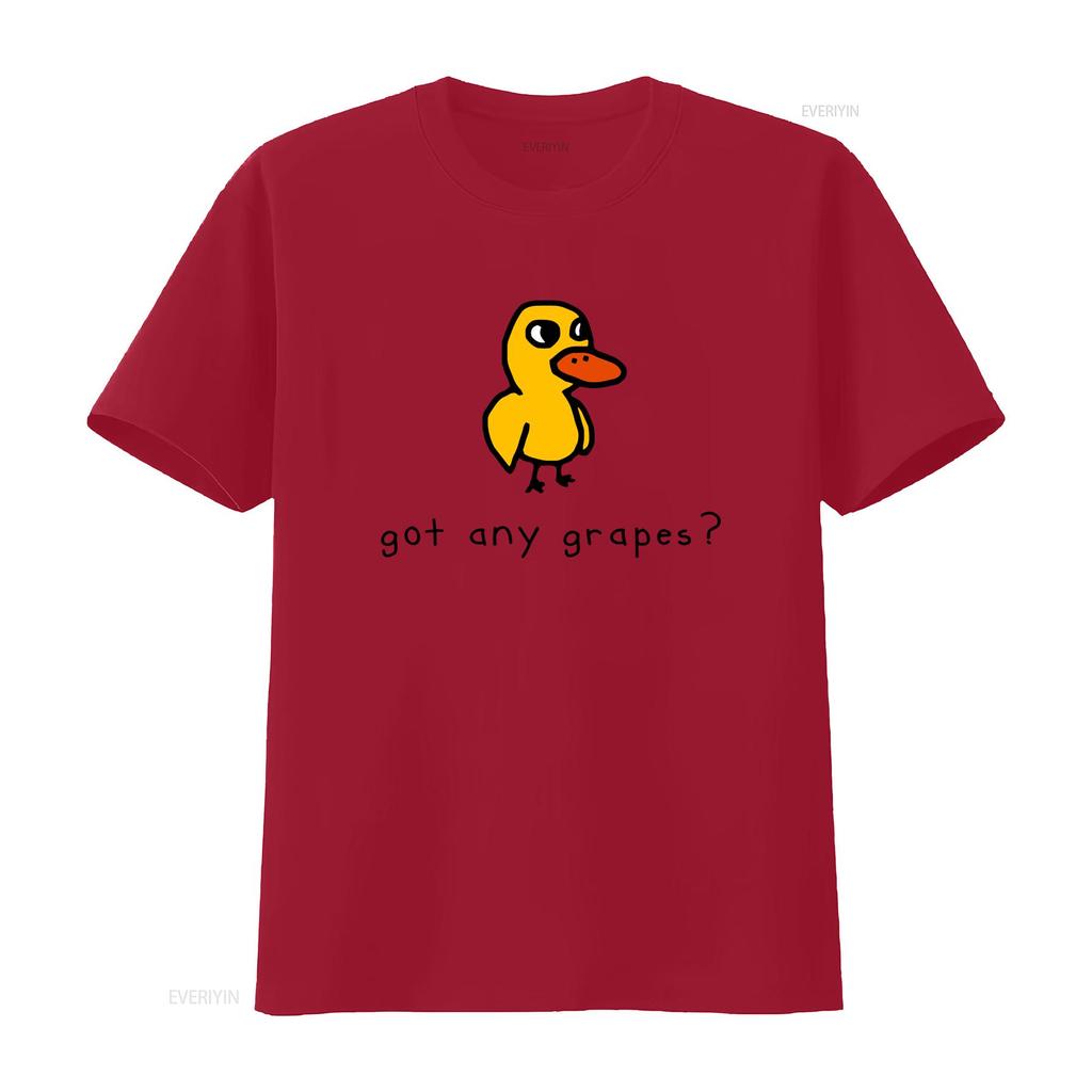 NWT Got Any Grapes Funny Meme Sarcasm Retro T Shirt vintage Washed homme designer clothes Stylish Stretched Casual Unisex