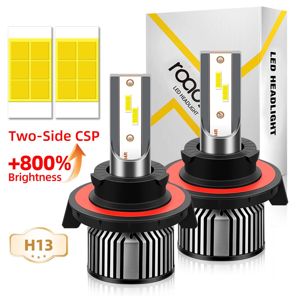 

H13 Все в одном H4 9005 9006/HB4 H1 H4 H7 H11 Лампы для автомобильных фар 29000Лм 6500К Белый Чипы CSP Высокая видимость 2 шт. 3400LM&H4/9003/HB2 Hi/Lo