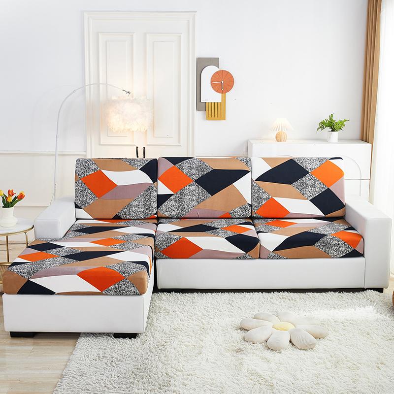 Stretch Sofa Seat Cushion Cover Furniture Protector Slipcover Sofa Covers for Living Room Soft Flexibility with Elastic Bottom
