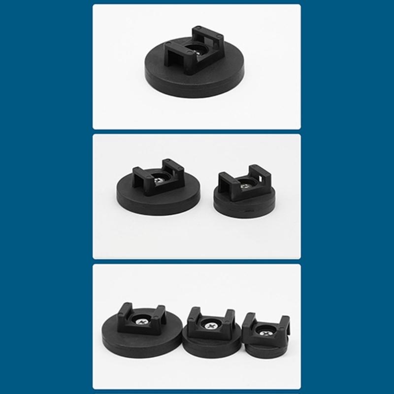 Universal Magnetic Wire Tie Holders Including 22mm Magnets Base and Tie for Indoor Outdoor Cable Management