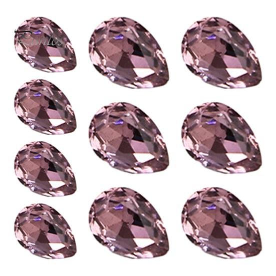

10 шт., стразы для ногтей с розовыми искусственными кристаллами, легко наносятся, прочные, очаровательные аксессуары для ногтей с заостренной нижней частью K