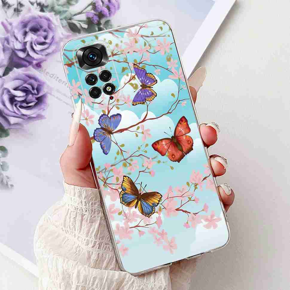 Colourful Flower For Xiaomi Redmi Note 11 4G Case Silicone Soft ShockPoof Back Cover For Redmi Note 11S Note11s Note11 4G Cases