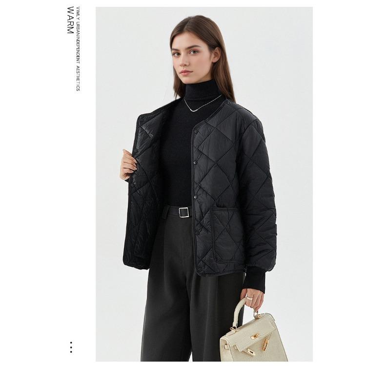 Jachetă de iarnă groasă, călduroasă, pentru femei plinute, elegantă, versatilă, la modă - Palton din bumbac cu mâneci lungi, ușor și confortabil