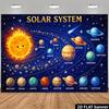 2D Outer Space Backdrop Solar System Planets Kids Science Photography Background