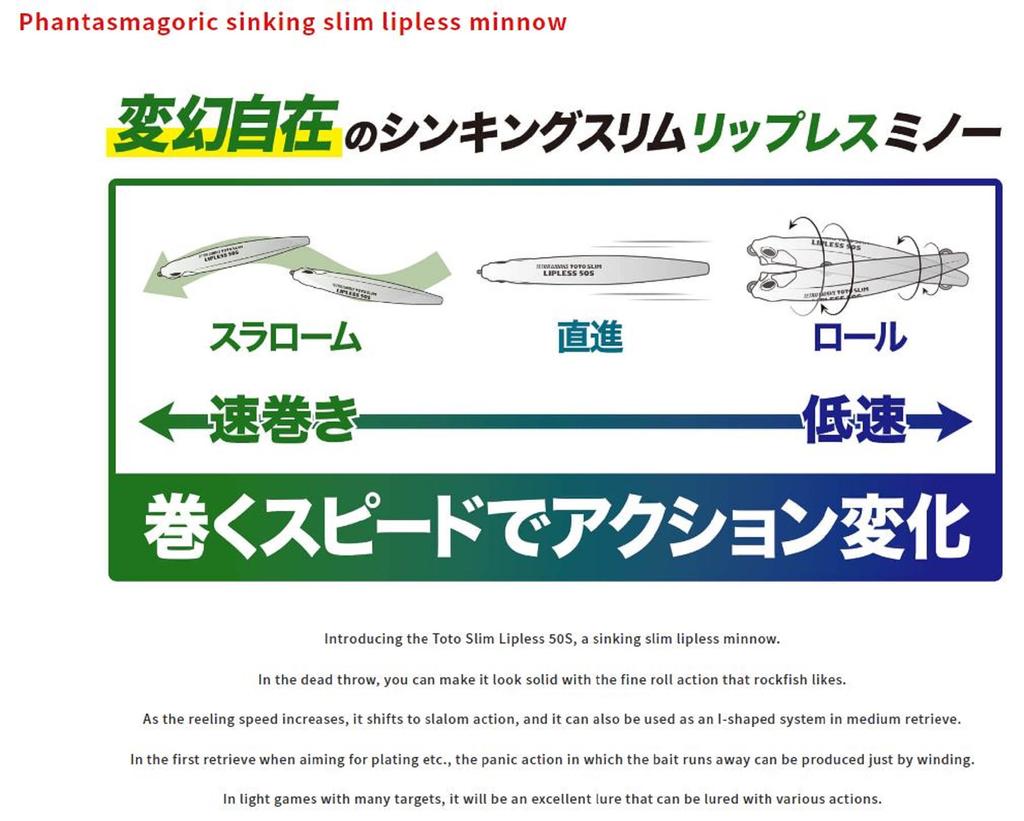 Duo Tetra Works Toto Slim Lipless 50S Sinking Lure AQA0313 (9619)