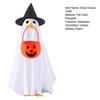 Ghost Goose Outfit Halloween Porch Goose Clothes with Witch Hat And Pumpkin Bucket for 23" Goose Statue Outdoor Patio Yard Lawn Decoration