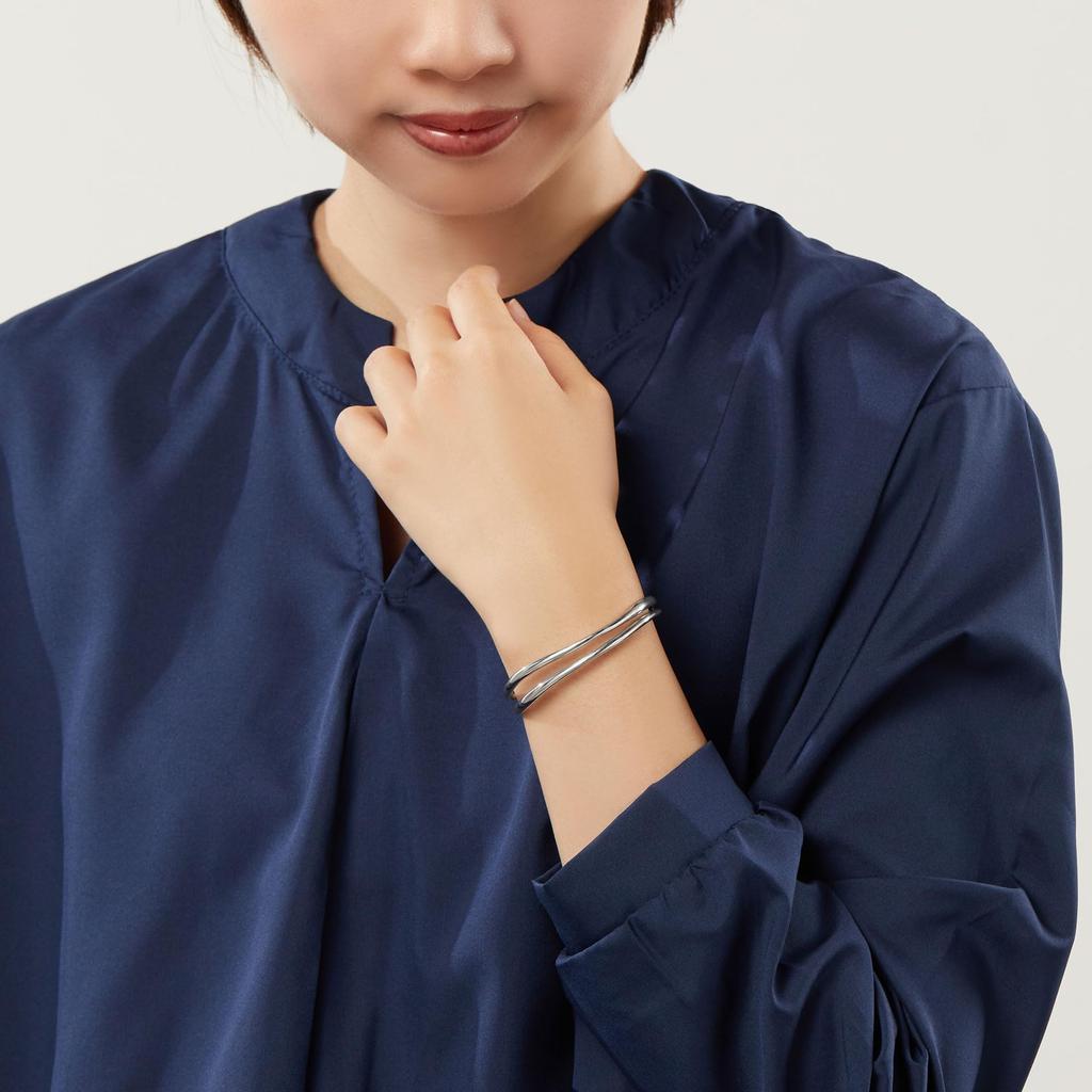Kuma Bangle Silver Pasta by Kengo Kuma KMSB0029LSSI [Vendome Aoyama] [Official] [Kengo + MA,YU]
