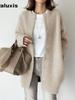 9 Color Autumn New Ultra Soft Knit Coat Slim Fit Design Loose Wool Jacket for Women