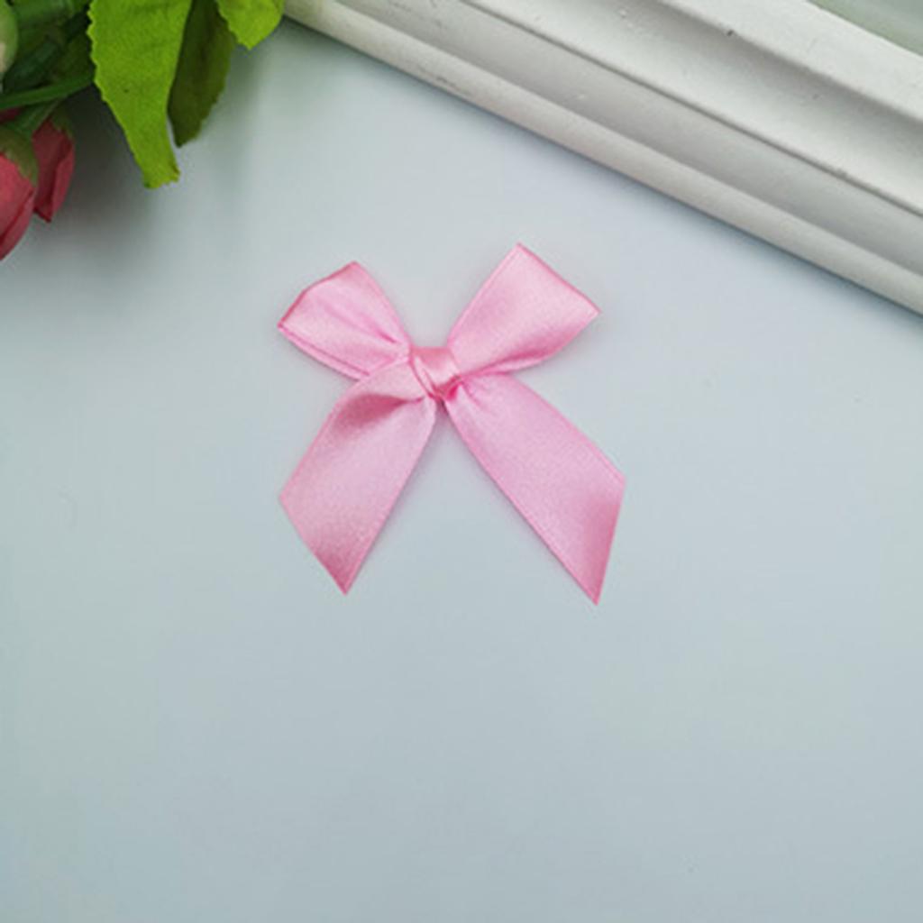 500 Stück Elegante Bunte Satin-Schleifen Elegante Geschenkverpackung Schmetterlingsknoten Polyester Schleifenknoten für Hochzeiten Feierlichkeiten