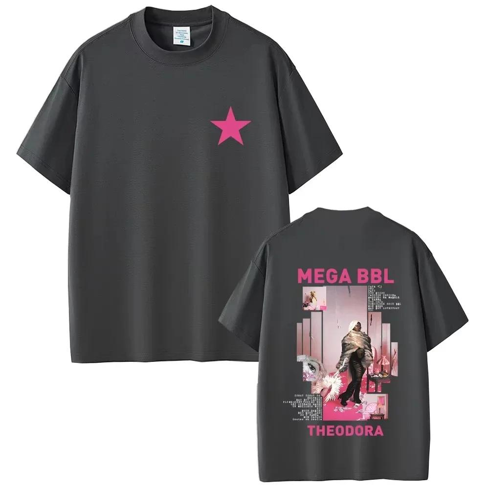 Rapper Theodora Mega Bbl Álbum Camisetas Gráficas Unisex Wounisex Hip Hop Moda Música Pop Streetwear Masculino Casual Algodón Vintage Camiseta