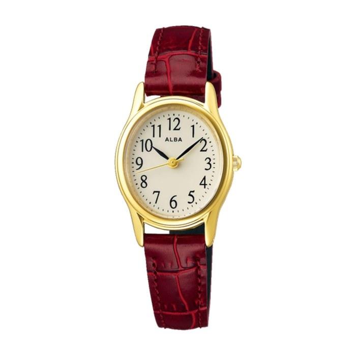 Seiko Alba Women's Quartz Watch AEGK436 (White Dial, Gold Case)