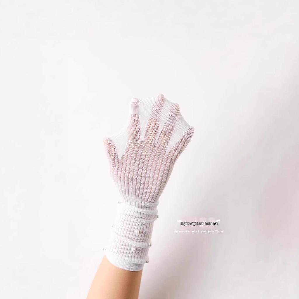 HA1833 Sommer-Kniestrümpfe für Mädchen im koreanischen Stil - Prinzessinnen-Design, Mückenschutz