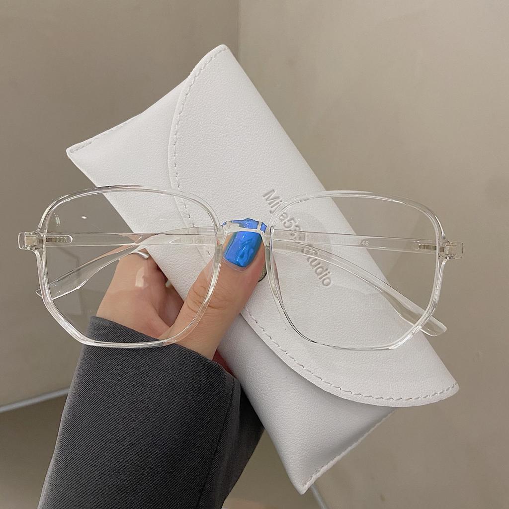 Anti Blue Light Myopia Glasses Large Irregular Glasses Women Polygon Spectacle Frame New Flat Lens Glasses