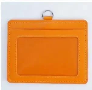 Fashion PU Leather Card Holders Set Women Men Student Retractable Badge Reel ID Card Holder Cover Case Nurse Badge Lanyards