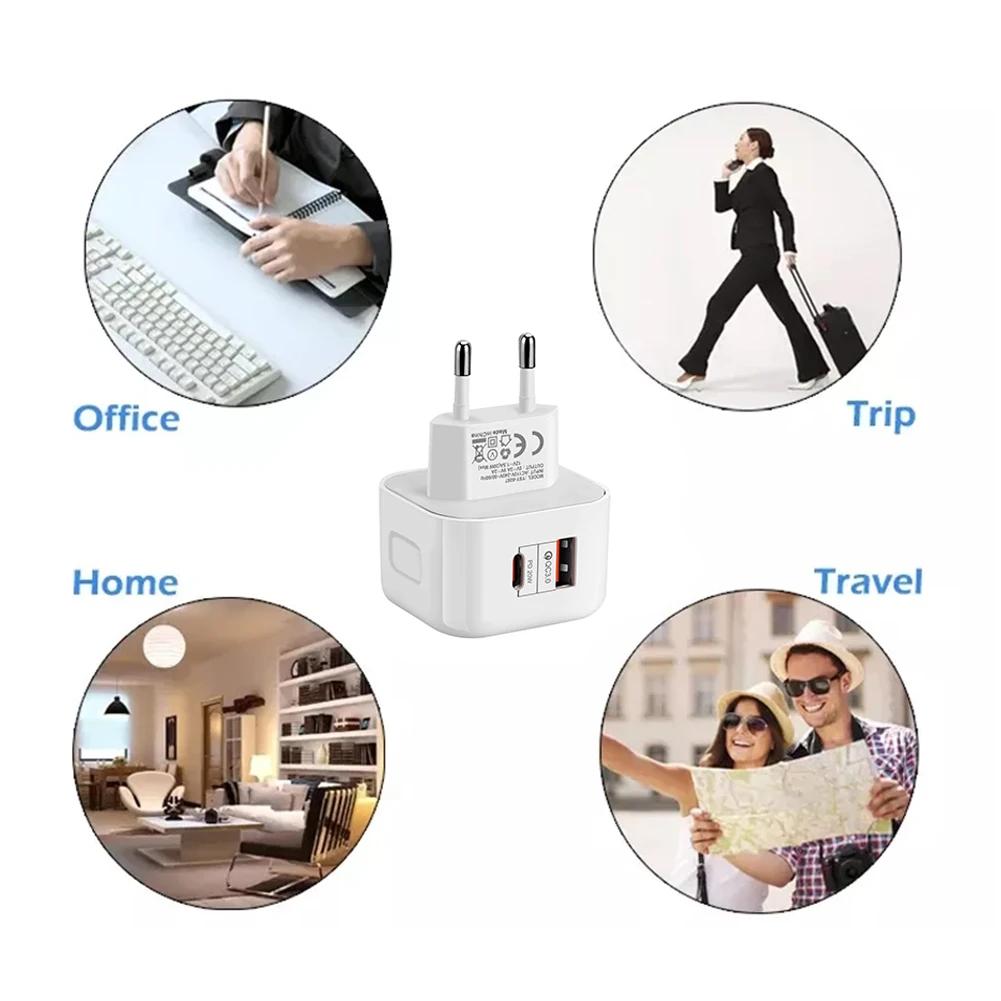 Ladegerät PD 20W Schnellladegerät USB-C Schnelles Laden Reise-Wandladegerät Netzteil Für iPhone 12Pro Max
