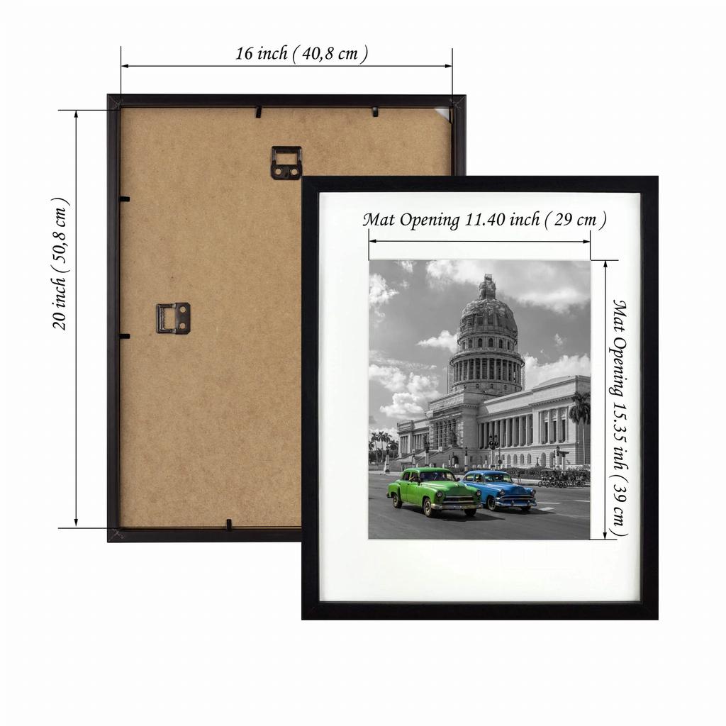 Ramka Na Zdjęcie Plakat 40X50 Cm Z Passe-Partout 30X40 A3 Czarna Bd Art