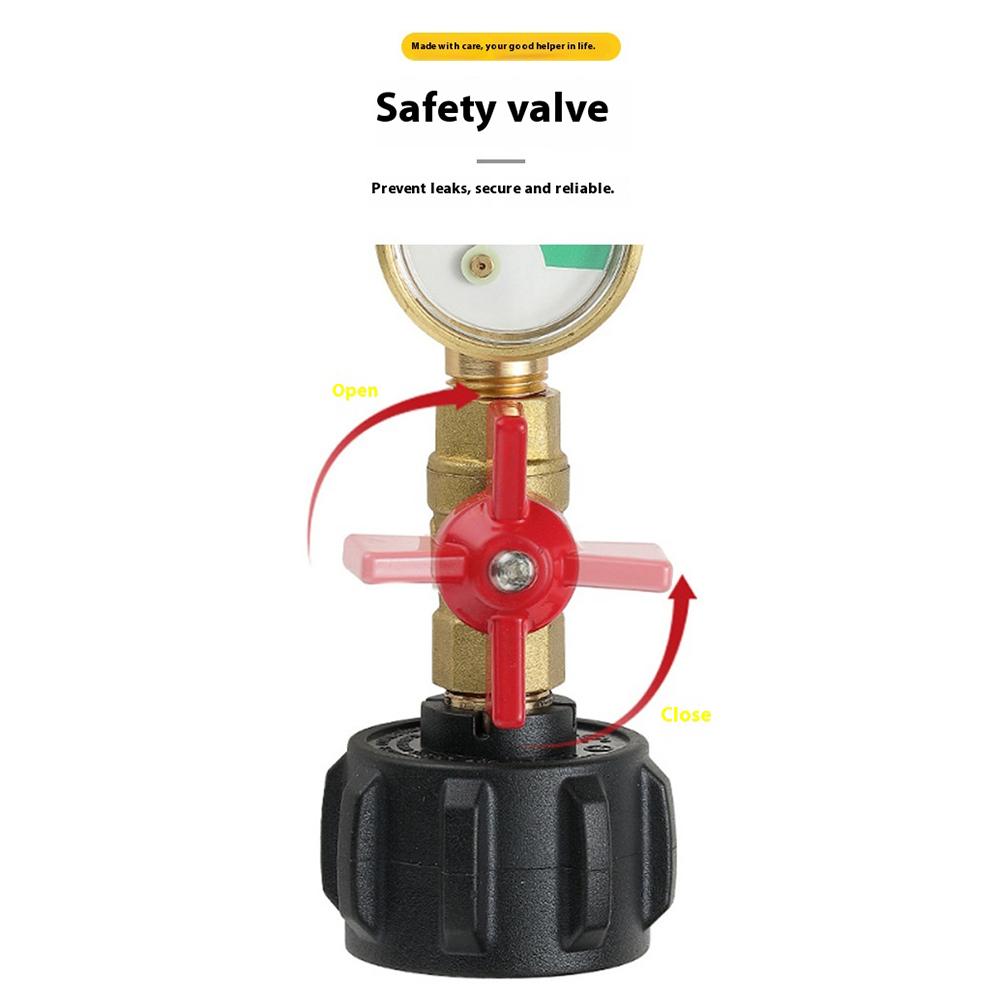 Regolatore di Pressione del Gas Indicatore di Livello Bombola del Gas Indicatore di Livello Gas Propano per Camper Cilindro Griglia a Gas BBQ Riscaldatore