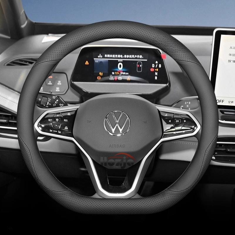 Housse de volant en cuir pour voiture pour Volkswagen Tayron Tharu Tiguan Touareg Teramont TROC TCross Taos Passat Variant Accessoires