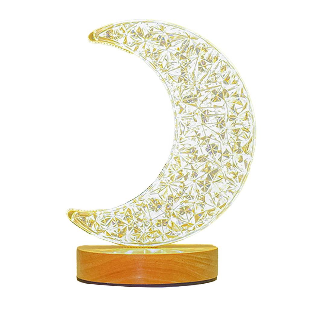 Lampada da Tavolo Decorativa Luce Notturna da Comodino Lampade da Tavolo Romantiche Ornamenti Innovativi per Camera da Letto Stile Luna