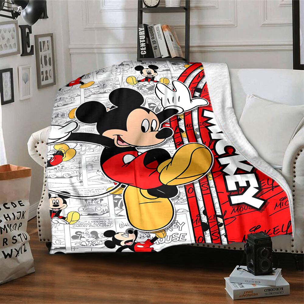 Mickey Mouse Comic Strip Blanket Soft Throw Blanket For Home Bedroom Bed Sofa Travel Office Solid Christmas Blanket
