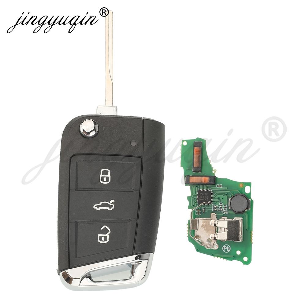Jingyuqin 433MHz 5C/MQB49 Remote Car Key for VW T-Cross POLO 2019+ SKODA GOLF SEAT 2G6959752 /2G6959752D Keyless Fob Aftermarket