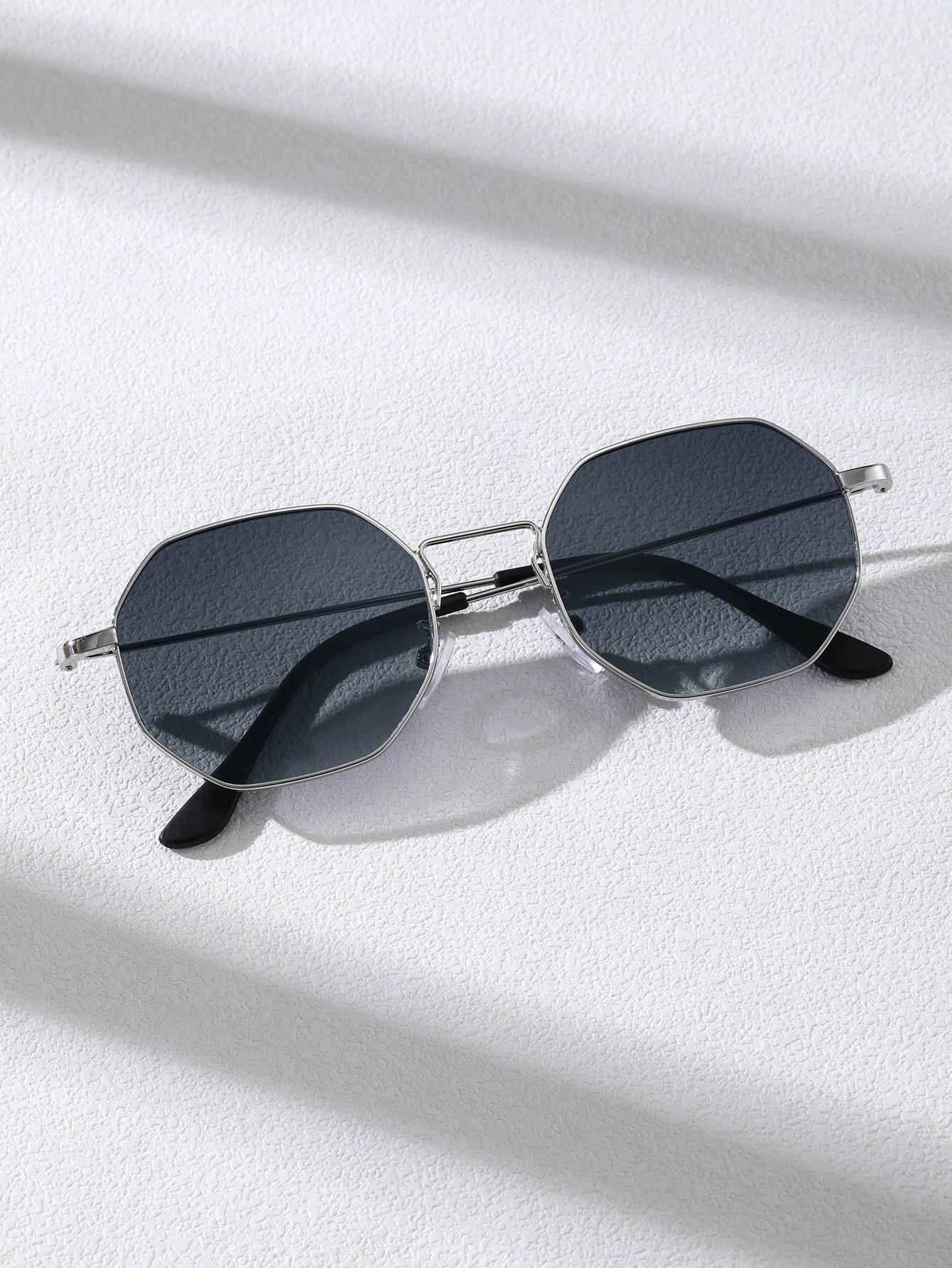 

1 шт. Металлические нестандартные модные солнцезащитные очки для женщин и мужчин на каждый день, аксессуары для отпуска.