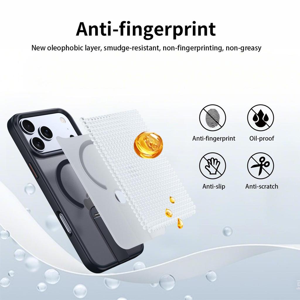 Apple 17 Pro Max Magnetic Stand Wireless Charging Protective Case