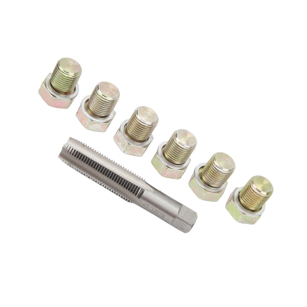 13Pcs Oil Drain Plug Thread Repair Kit M13 X 1.5mm Oil Pan Screws Rethread Tool Kit