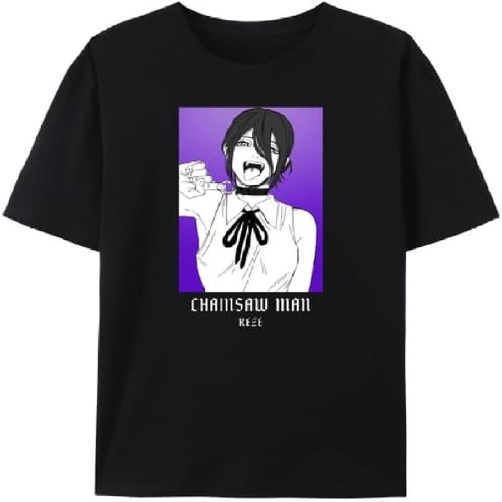 

Chainsaw Anime Man Character s Graphic Cotton T-Shirt XXXXXL чорний