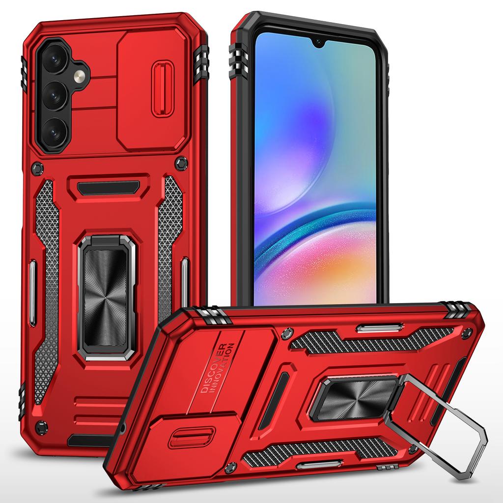 Armor Series For Samsung Galaxy A05s 4G Case Slide Lens Shield PC+TPU Anti-fall Phone Cover