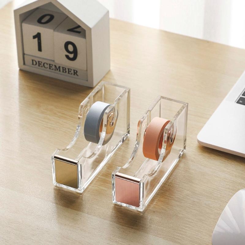 Acrylic Tape Dispenser Tape Dispenser Desk Office Desk Supplies Tape Holder Desktop Tape Dispenser Organier