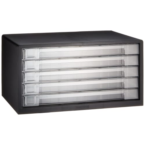 Nakabayashi Avante V2 Letter Case Document Storage A3 Shallow 5 Tiers Black A3-55D