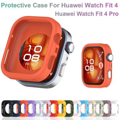 Schutzhülle Cover Für Huawei Watch Fit 4 / Fit4 Pro Sport Weiches TPU SmartWatch Bildschirmschutz Glas Silikon Hülle Protector