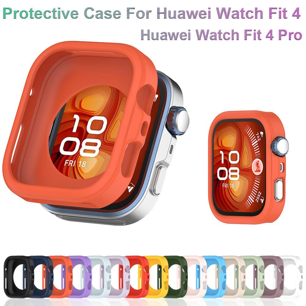 Protective Case Cover For Huawei Watch Fit 4 / Fit4 Pro Sports Soft Tpu SmartWatch Screen Glass Silicone Shell Protector