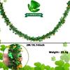 4Pcs Metallic Tinsel Twist Ornament 6.5ft Each Green Gold Fringes Artifical Vine for Irish Festival Holiday Decoration