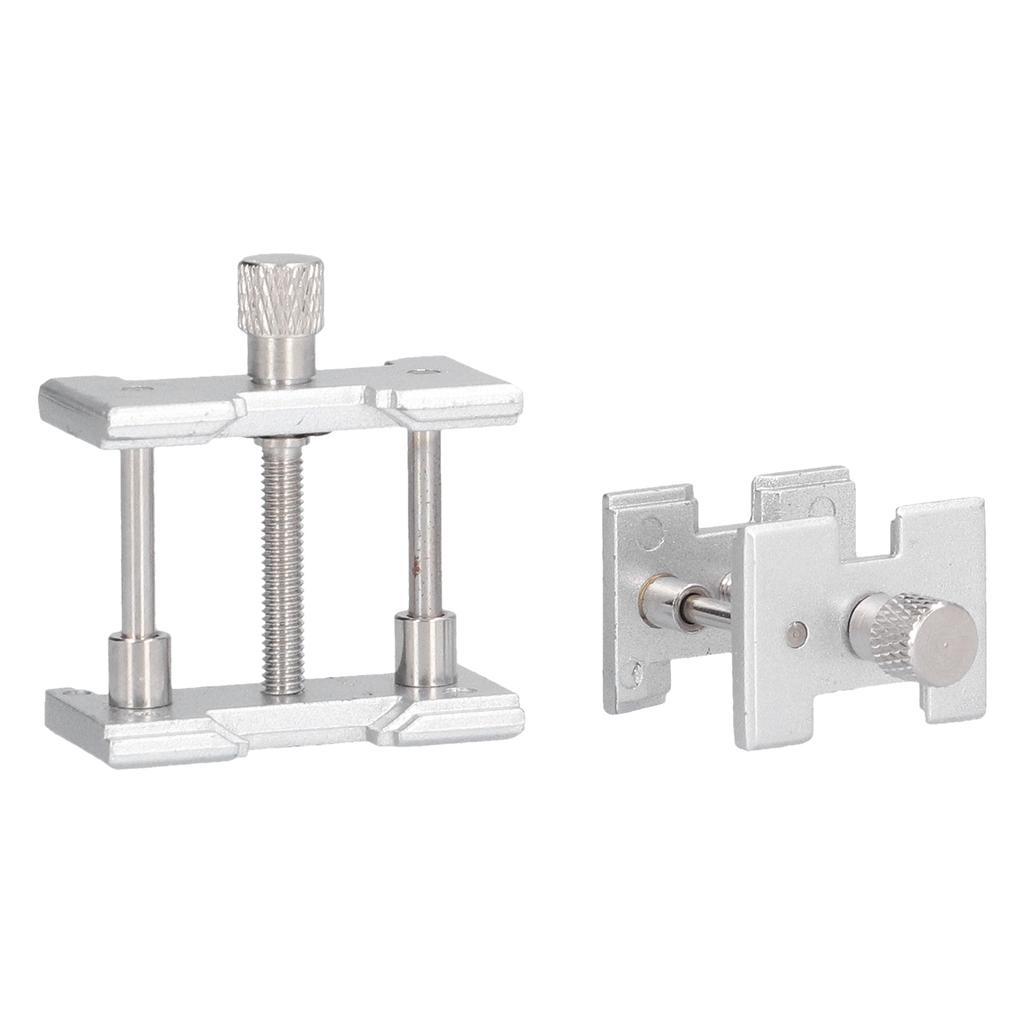 2Pcs Watch Movement Clamp Aluminum Alloy Case Vice Holder Adjustable Repairing Tools