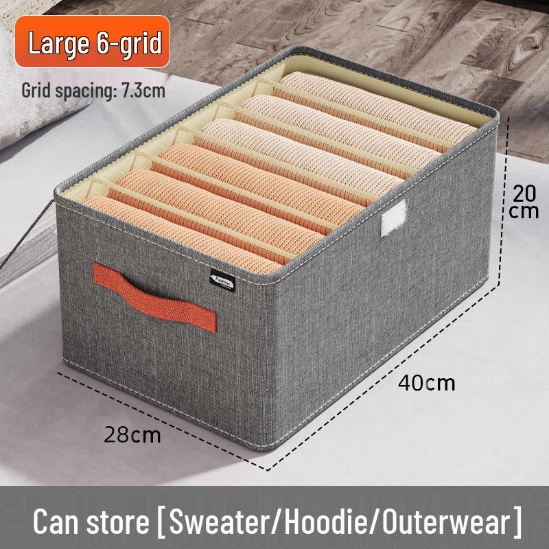 Foldable Fabric Storage Bin with Lid for Clothes and Pants Organization