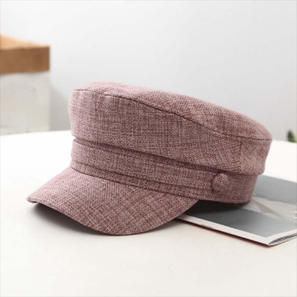 Cotton Linen Fashion Octagonal Cap Visor Hats Navy Hats Breathable Ladies Flat Cap  Autumn Summer