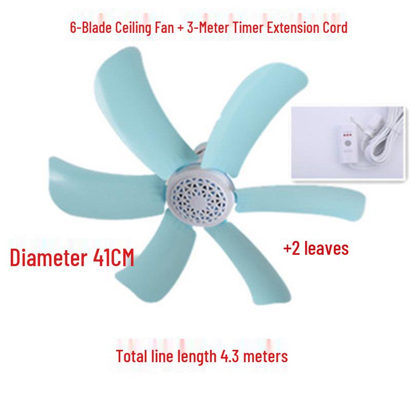 Compact Silent Ceiling Fan for Dorms and Bedrooms