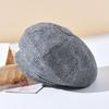 Autumn And Winter New Chitose Grid Beret British Retro Art Painter Hat Japanese Trendy Women's Beret Fashionable Warm Hat
