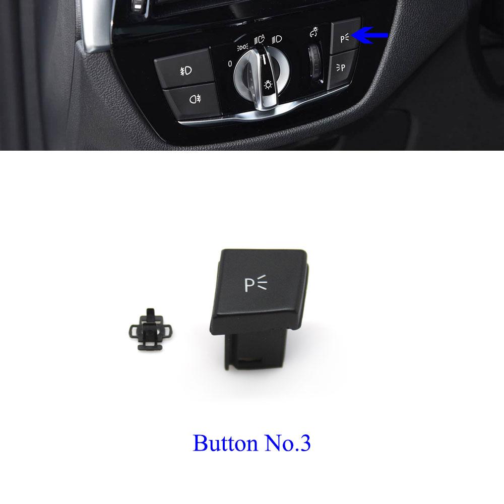 Interior Car Headlight Switch Rotary Knob Light Control Cover Panel Front Rear Foglight Button For BMW G30 G31 G38 F90 G32