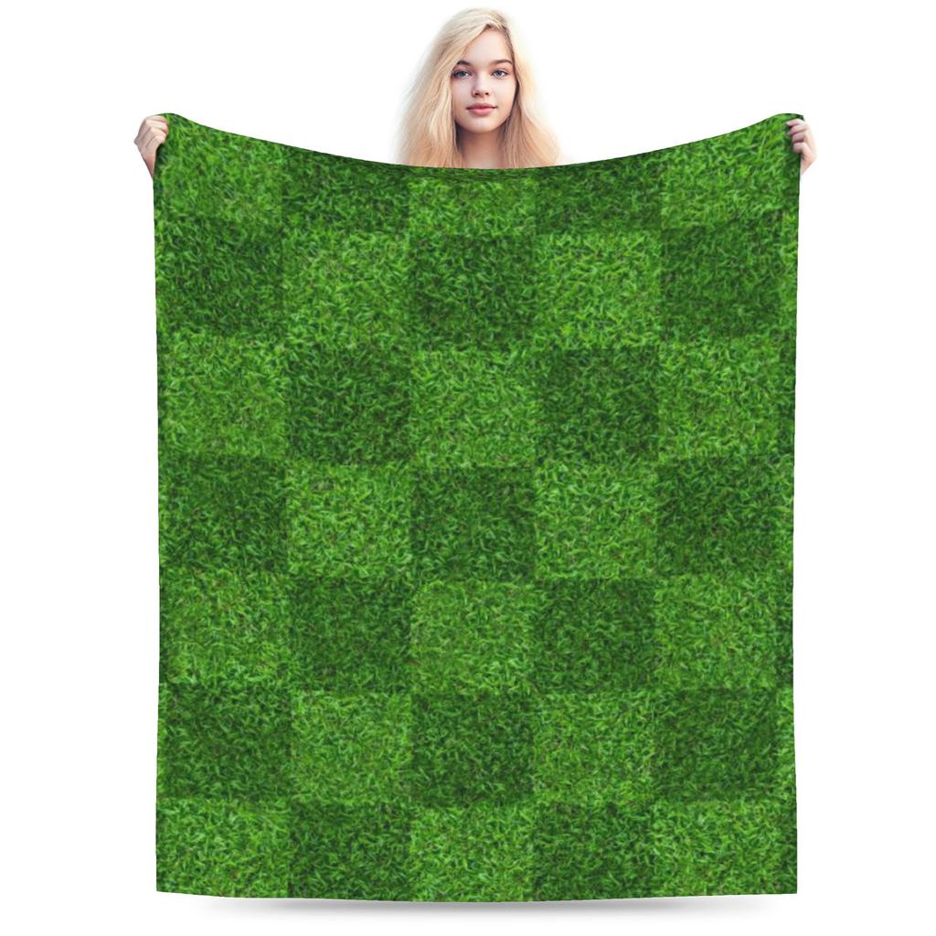 Comfortable Grass Battlemat Blankets Warm Soft Comfortable Plush Throw Blanket For Kids Home Decor Flannel Bedspread Bed Cover