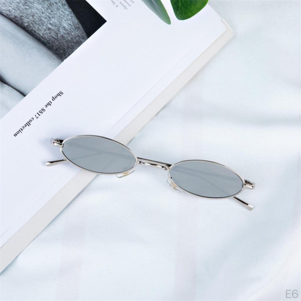 Chic Small Oval Sunglasses For Women Men Hippie Cool Metal Sun Glasses