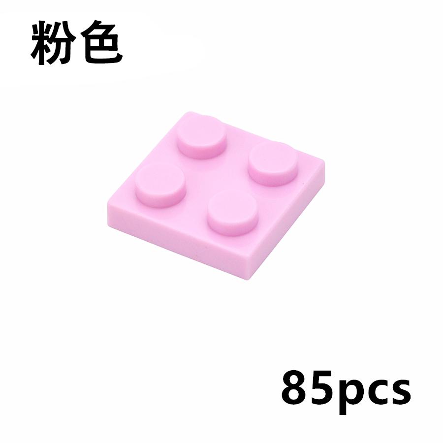 85Pcs Moc Building Blocks Plate Thin Figures Bricks 2x2 Dots Educational Creative Size Compatible With 3022 Classic Kid Toys