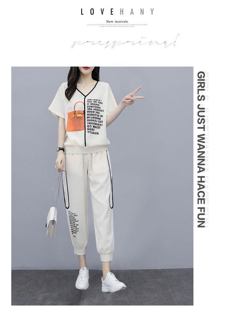 2025 Damen Übergröße Schlankmachendes Zweiteiler-Set: Modisches Sommer-Outfit für einen schmeichelhaften, jugendlichen Look