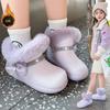 Children's Princess Anti-slip Snow Boots, Winter Girls' Fleece Snow Boots