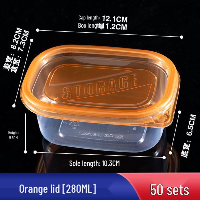 280ml Rectangular Transparent Plastic Salad Box with Lid for Fresh-Keeping and Takeaway