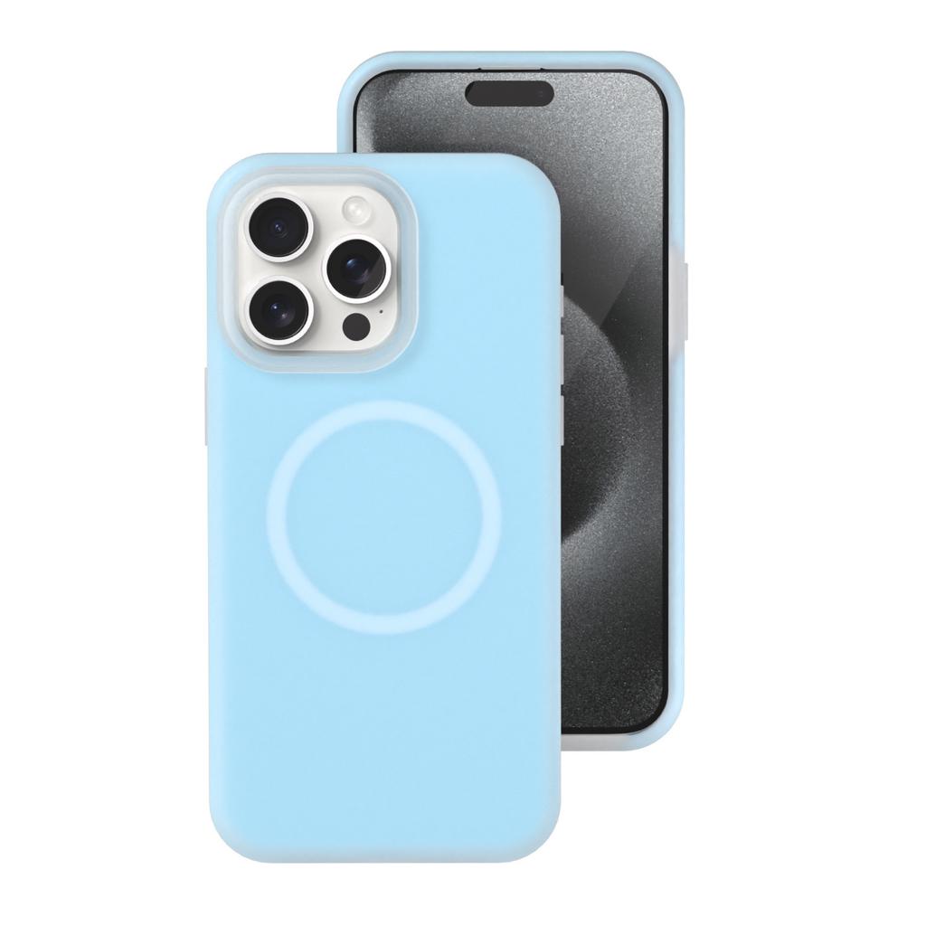 Jelly magnetic attraction is suitable for Apple 16 mobile phone case, solid color liquid silicone iPhone15 skin feel anti-drop 14 protective case.